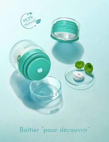 Boitier rechargeable pour crèmes de soins de peau - Pour découvrir (design ‘family’, vert) 2