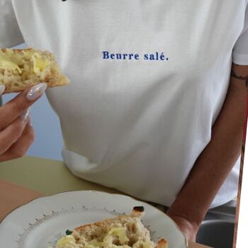 T-shirt brodé beurre salé 3