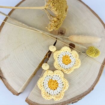 Boucles d’oreilles FlowerPower au crochet 2