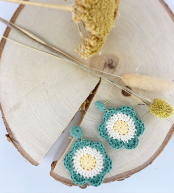 Boucles d’oreilles FlowerPower au crochet 13