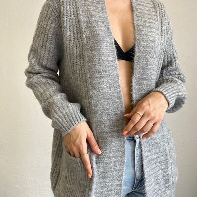 GRAY knitted vest - DOLI