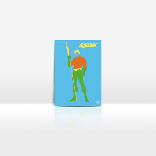 Super Héros Aquaman - Lot de 10 Cartes Postales