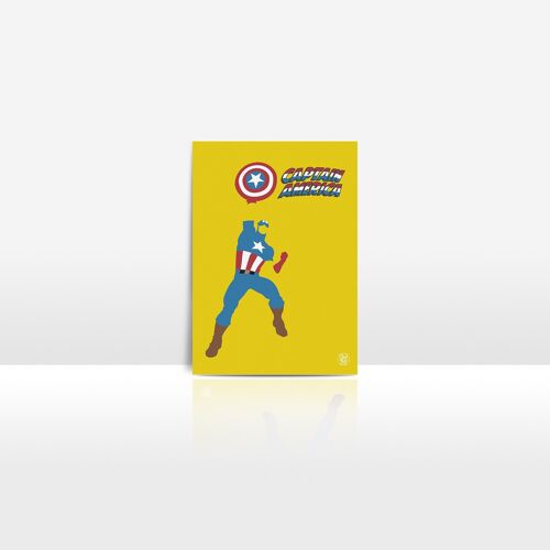 Super Héros Captain America - Lot de 10 Cartes Postales