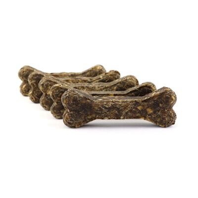 DOGBOSS 100% natural chewing bones, puppy and senior, beef skin with Cistus Incanus and tripe, set of 5 in 12 cm (5x55g=275g) or 17 cm (5x105g=525g)