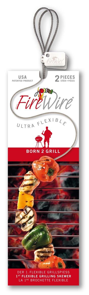FireWire / lot de 2 / brochette de grill flexible 2