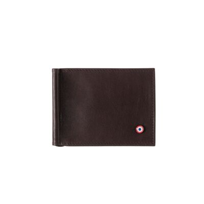 Hector Money Clip Wallet in Smooth Burnished Earth Leather