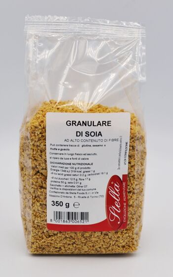 Granules de soja | Régime végétalien et végétarien | Ingrédient pour préparations végétales | 350g |