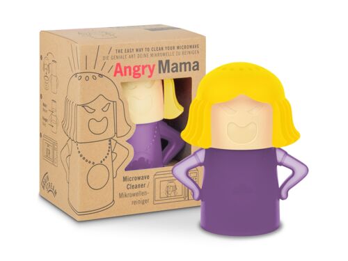 Angry Mama / Gelb + Lila / Mikrowellenreiniger