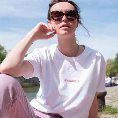 Feminist embroidered t-shirt