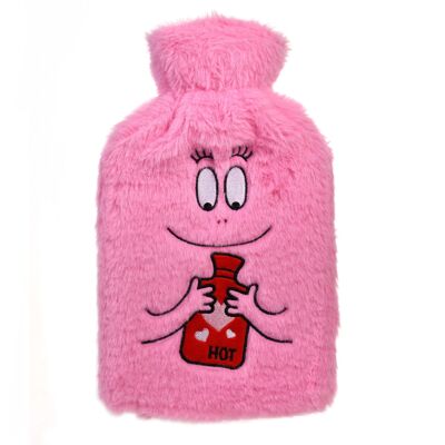 BARBAPAPA BOUILLOTE 1 LITRE - HOUSSE EN FOURRUE SYNTHETIQUE