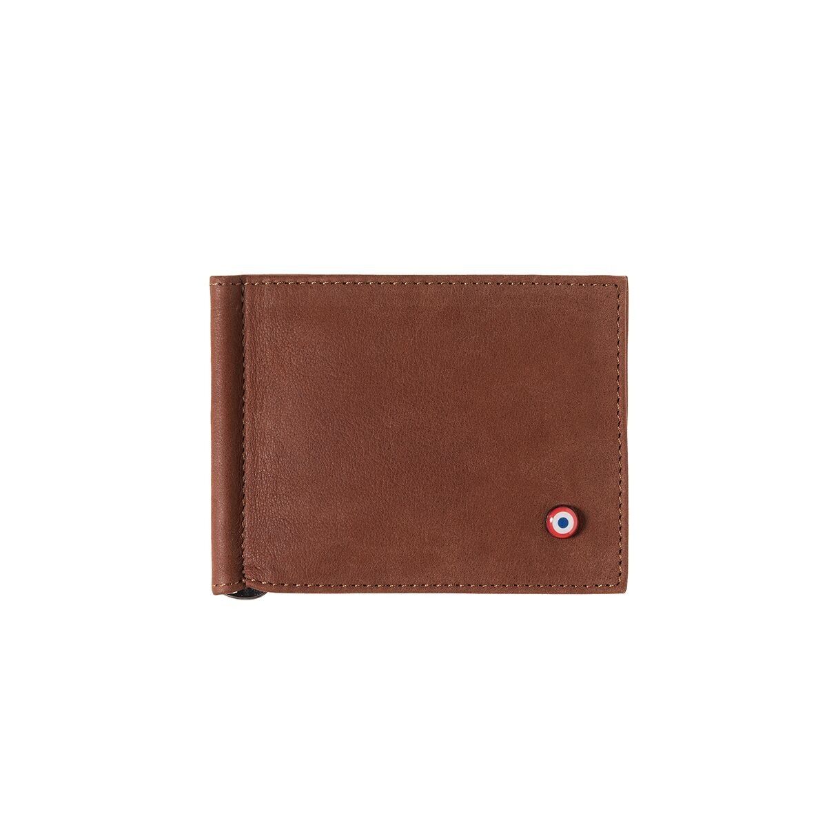 Portafoglio Fermasoldi Hector In Pelle Nabuk Terra Brunita