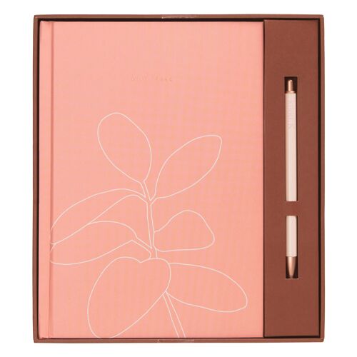 A5 feature journal gift set dusty coral: self