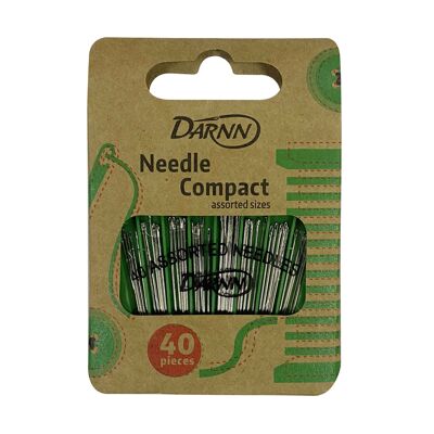 Needles Compact (40PCS), Hand Sewing Needle Kit, Assorted Needles Kit, Assorted Size Sewing Needles, Travel Needle Kit