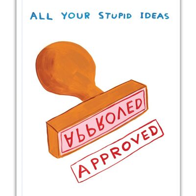 Lustiges Geschenk – David Shrigley All Your Stupid Ideas A5-Notizbuch