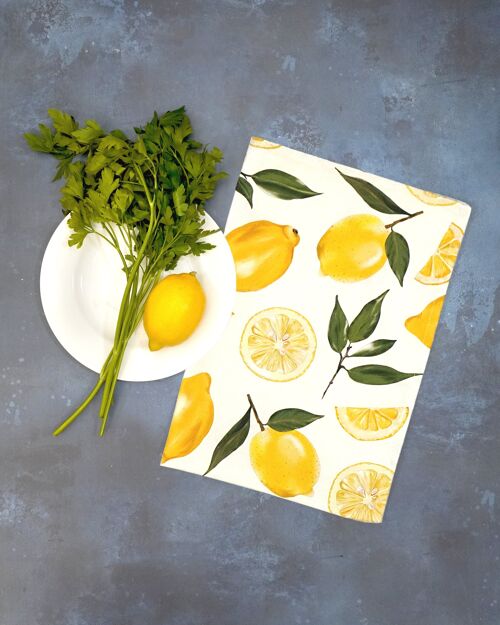 Lemon Tea Towel - British Made