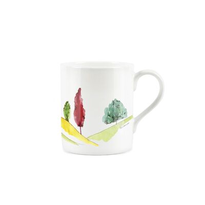 Petite tasse en porcelaine anglaise Rhiannon Chauncey Paysage anglais - 252 ml