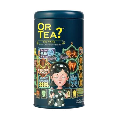 Yin Yang Dose - schwarzer Tee mit Kaffeegeschmack - Dose (Stöpseldeckel) - 100 g