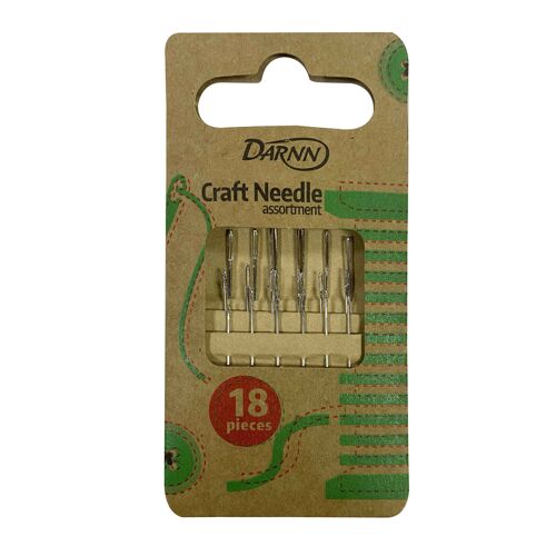 CRAFT NEEDLES (PACK 18), Big Eye Needles, Tapestry Needles, Craft Needles Essentials, Large Eye Blunt Needles, Hand Knitting Needles, Crochet Project Needles