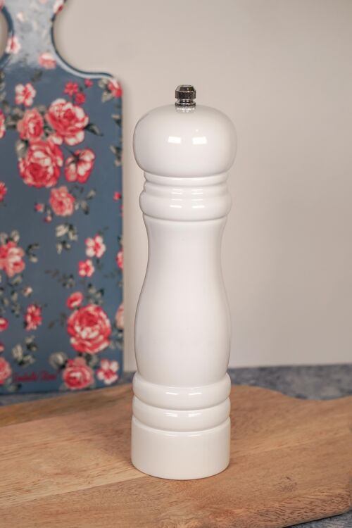 Salt & pepper grinder 21,5 cm in white color Isabelle Rose