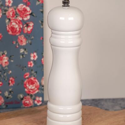 Salt & pepper grinder 21,5 cm in white color Isabelle Rose