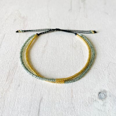 Bracelets set Miyuki Bead Adjustable in nylon, seed, fine bracelet