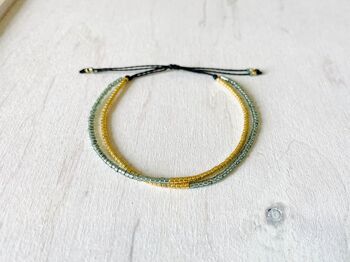 Bracelets ensemble Perle Miyuki Réglable en nylon, rocaille, bracelet fin 1