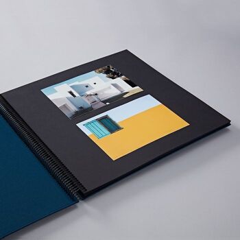 Album à spirale Economy Large, carton noir, azzurro 2