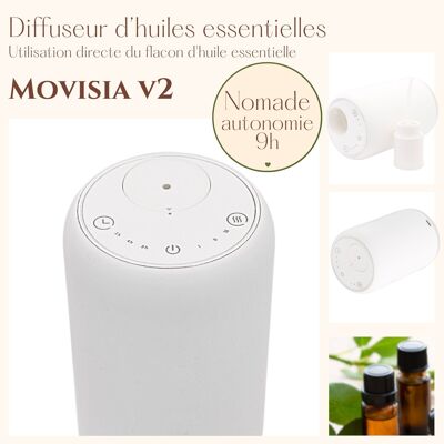 Diffuseur par Nébulisation - Movisia V2 - Nomade et Efficace - 9 Programmations différentes - Idée Décoration