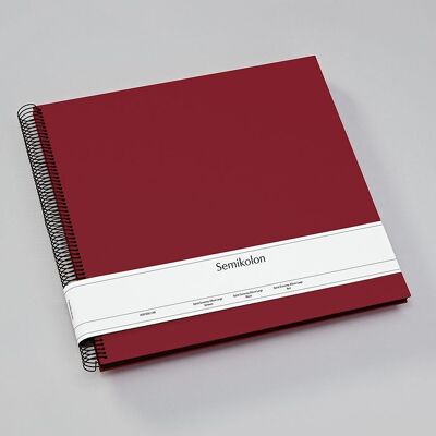 Spiral album Economy Large, black cardboard, burgundy