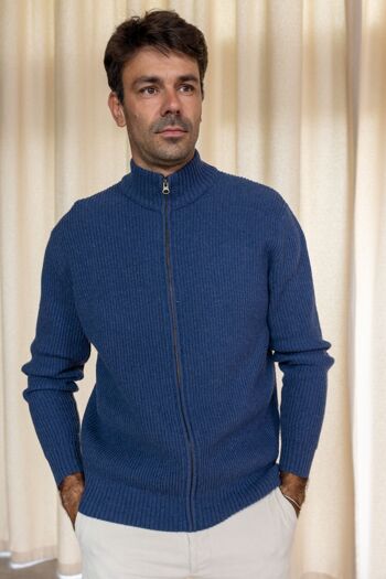 CARDIGAN ZIPPER BLEU 1