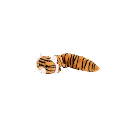 long tail brown tiger plush toy