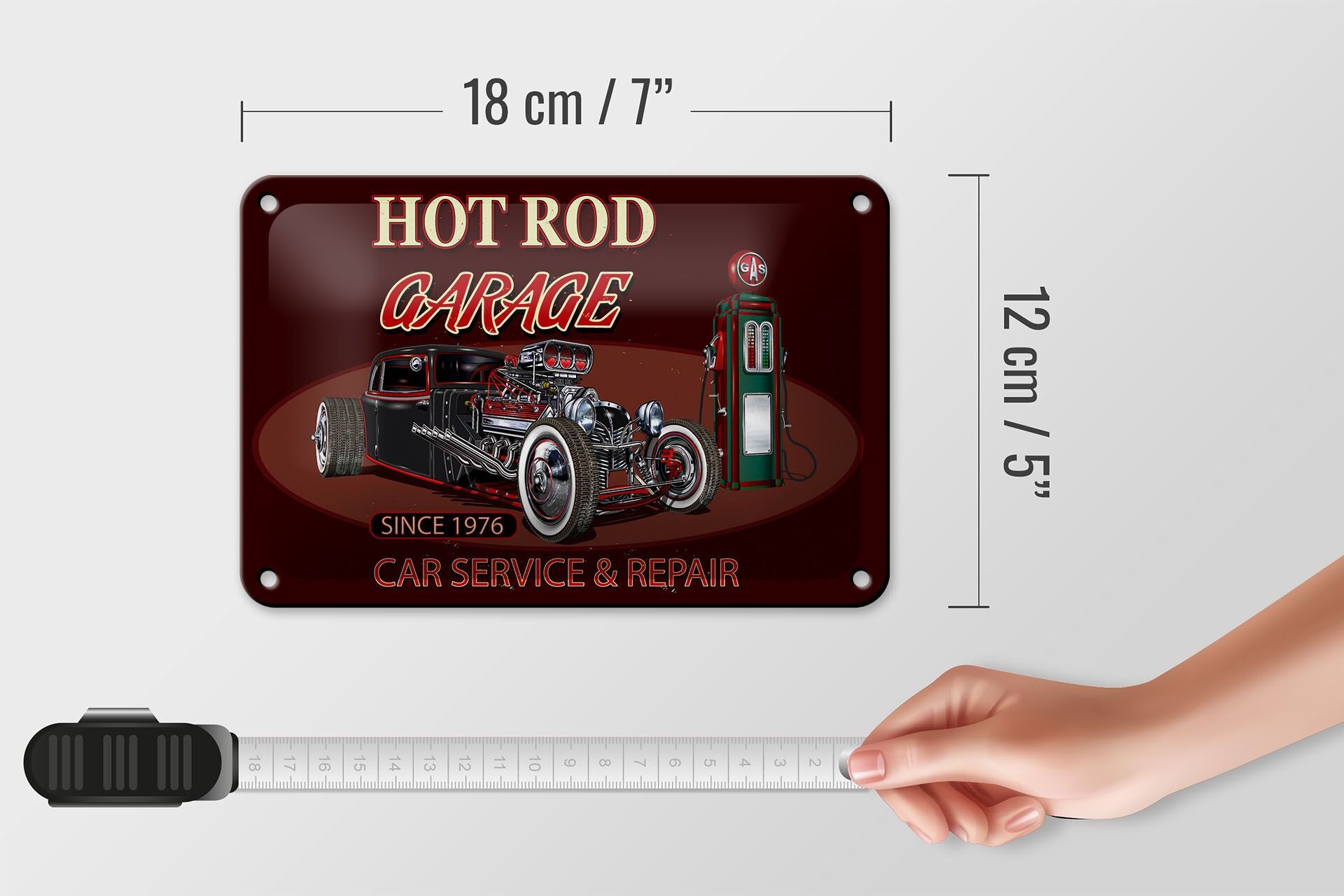 Buy wholesale Tin sign car 18x12cm hot rod Garage car service