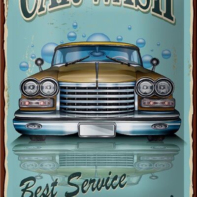 Blechschild Retro 12x18cm Car Wash best service in town Deko Schild