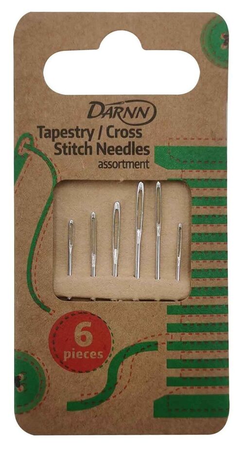 TAPESTRY NEEDLES (PACK 6), Large Eye Needles, Weaving Needles for Knitting and Crochet, Yarn Knitting Needles