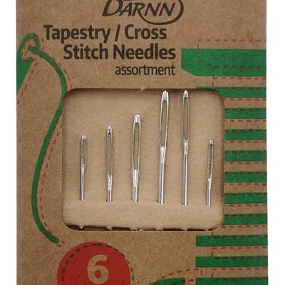 TAPESTRY NEEDLES (PACK 6), Large Eye Needles, Weaving Needles for Knitting and Crochet, Yarn Knitting Needles
