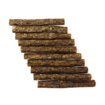 DOGBOSS palitos masticables 100% naturales 100% piel de ciervo, juego de 10 en 15 cm (10x18g=180g)