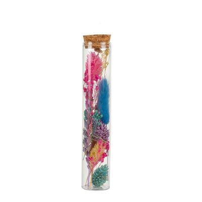Fleurs séchées en bouteille de souhaits - Pastel