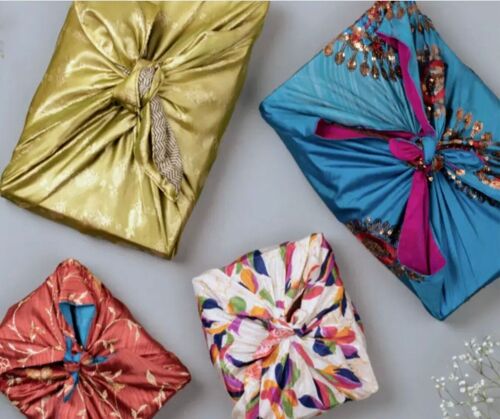 Silk Sari Gift Wrapping Fabric - Set of 20