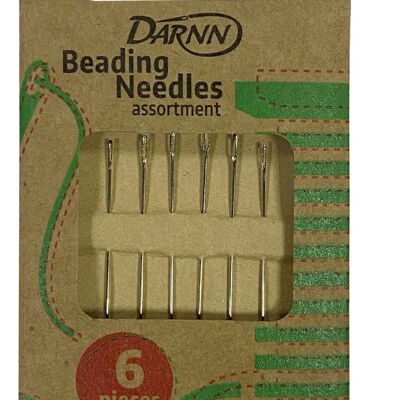 BEADING NEEDLES (PACK 6), Straight Needles for Beading, Thin Needles for Beads