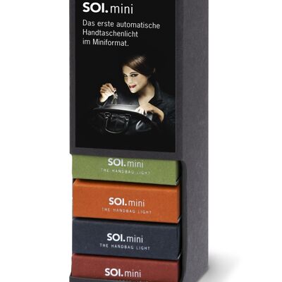 Présentoir SOI.mini / couleurs assorties / 24 pièces / lampe de poche automatique