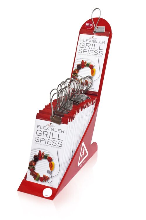 Display FireWire 2er-Set / 24 Stück / flexibler Grillspieß