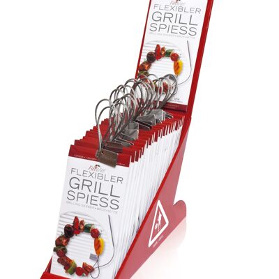 Display FireWire 2er-Set / 24 Stück / flexibler Grillspieß