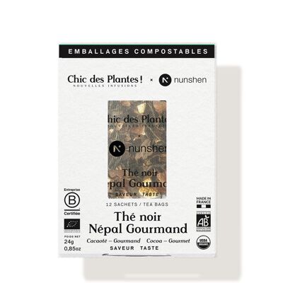 ORGANIC BLACK TEA - NEPAL GOURMAND (BOX OF 12 BAGS) - COCOA, ORANGE