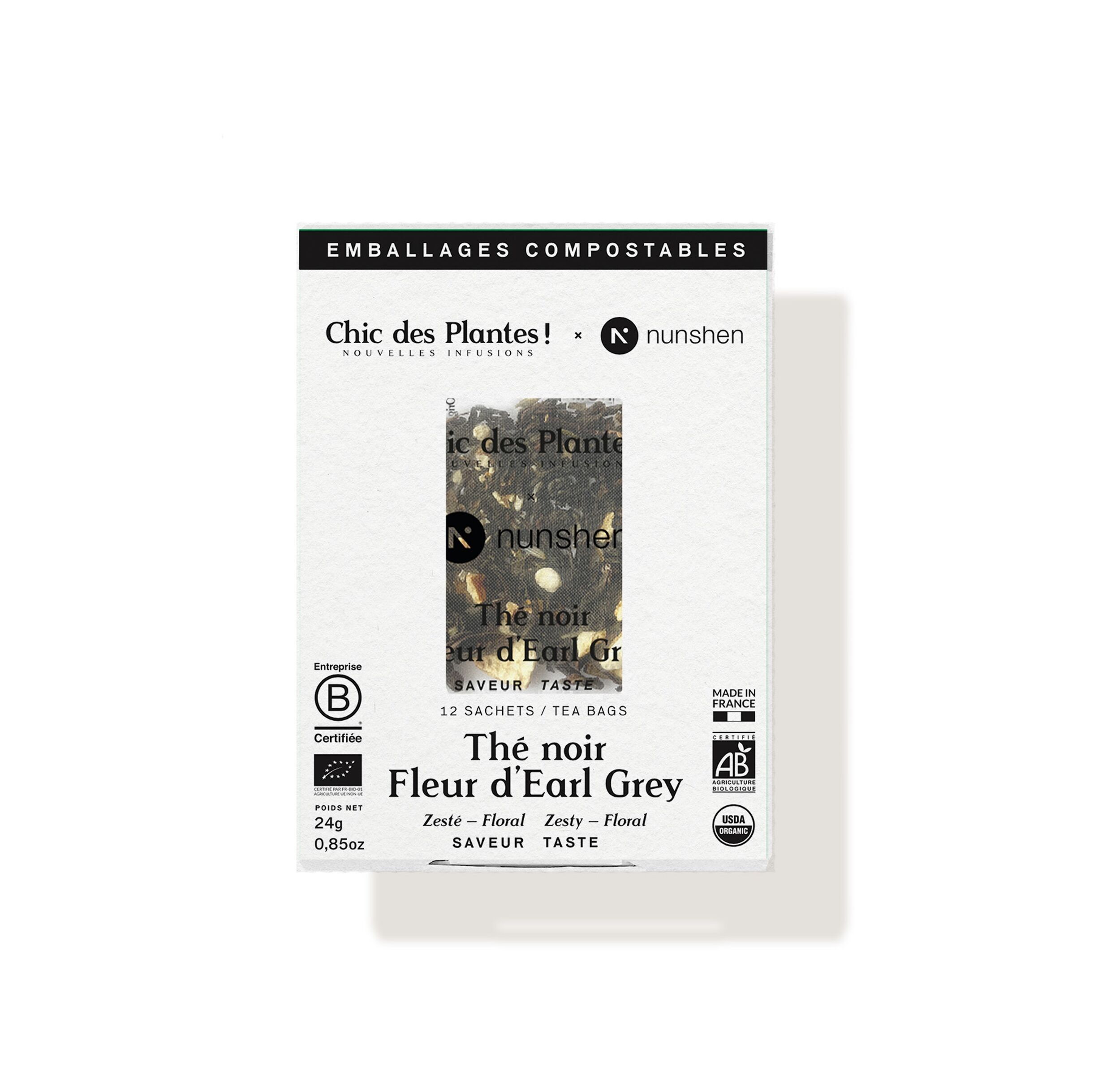 🫖 BIO-SCHWARZER TEE – EARL GREY BLUME (KARTON MIT 12 BEUTEL) – ORANGE, LAVENDEL, BERGAMOTTE