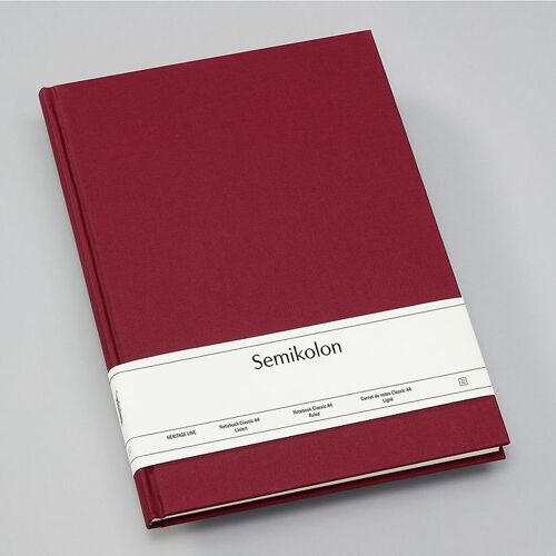 Notizbuch Classic (A4), burgundy, Liniert