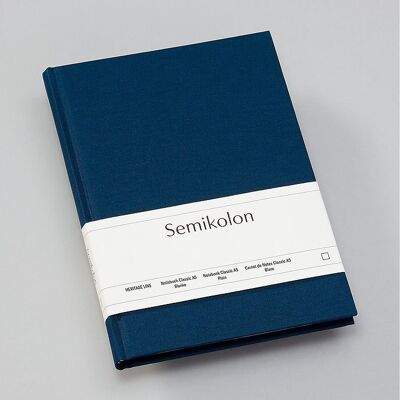 Cuaderno Classic (A5), azul marino, en blanco