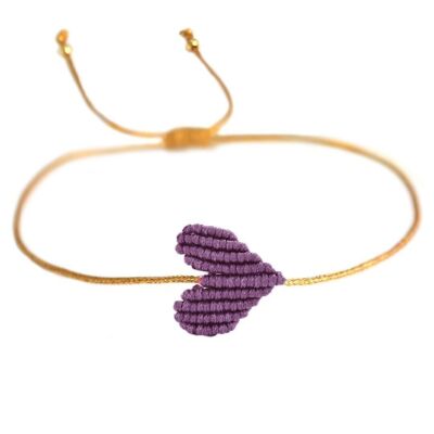 Bracelet violet heart