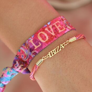 Bracelet Ibiza rose corail 2