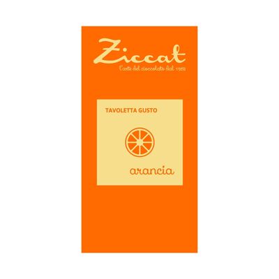 60% dark chocolate bar with orange flavor 100g