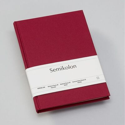 Notizbuch Classic (A5), burgundy, Dotted